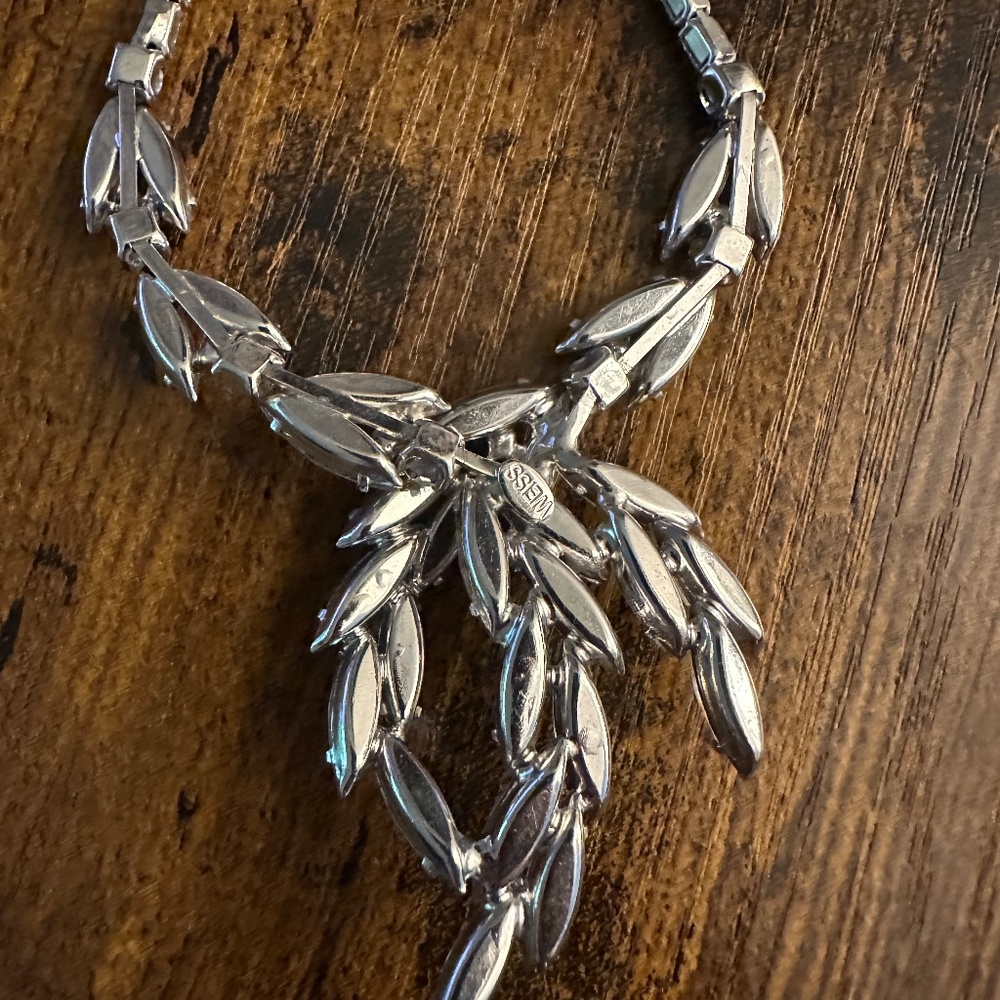 Weiss Rhinestone Vintage Necklace - Picture 4 of 9
